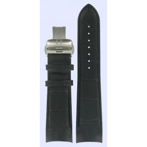 Tissot bracelet de montre T035.439.A - T600028581 / T035.617.A Cuir croco Noir 23mm